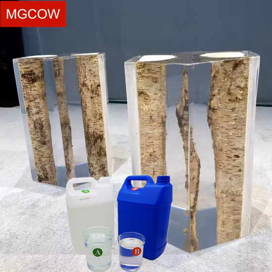 Professional No Ripple Ab Glue Adhesive Clear Epoxy Resin for Wood River Table/ Floor/ Art Crafts