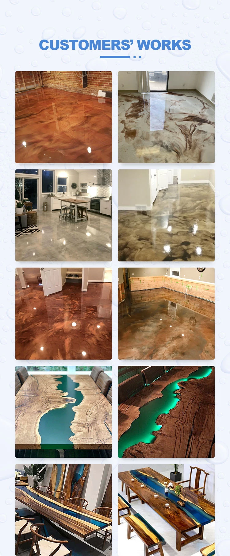 Excellent Liquid Epoxy Self-Level Floor Paint Green Epoxy Resin for Floor